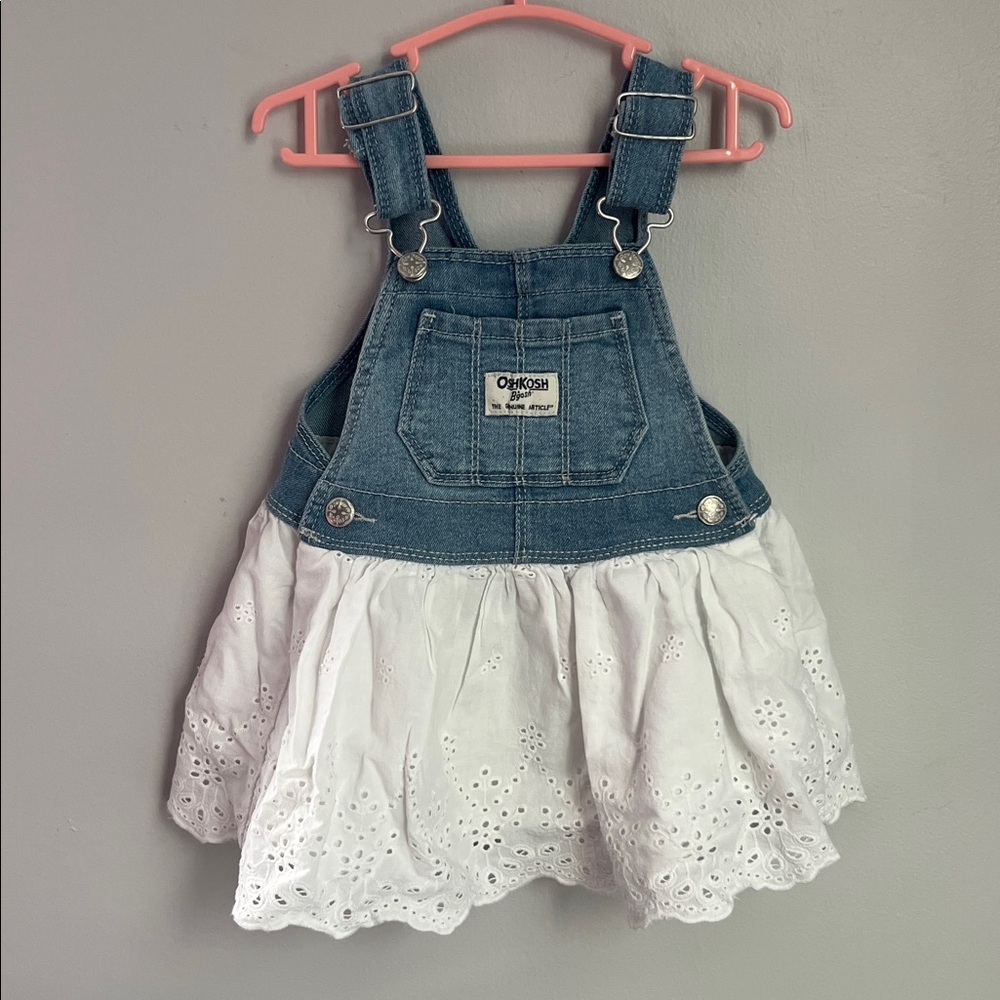 OshKosh B'gosh Blue Denim Dress with White Skirt